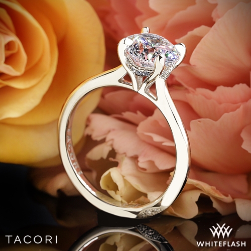 18k White Gold Tacori Founders Collection Solitaire Engagement Ring