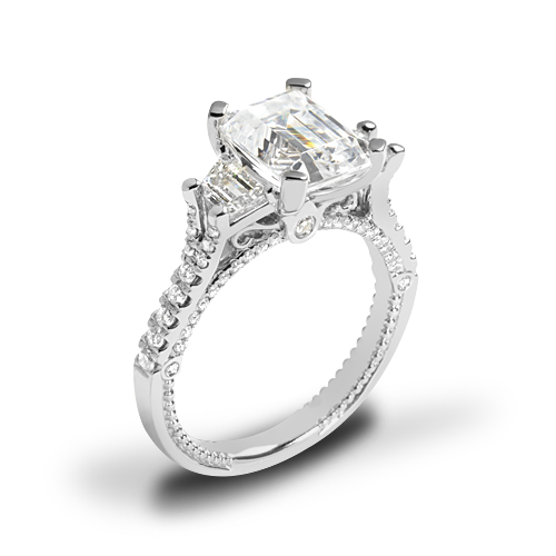 Verragio AFN-5086EM Three Stone Diamond Engagement Ring for Emerald
