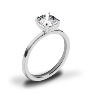 Valoria Hidden Halo Solitaire Engagement Ring