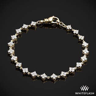 Four Stone Clover Diamond Tennis Bracelet