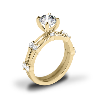 Valoria Spaced Diamond Wedding Set