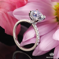 Custom Hidden Halo Diamond Engagement Ring