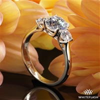 Trellis Three Stone Engagement Ring