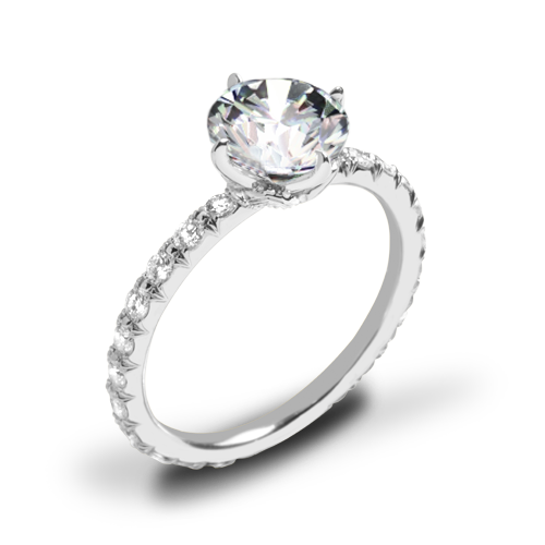 Lotus Diamond Engagement Ring