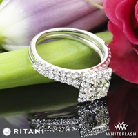 Ritani French-Set Halo Diamond Engagement Set