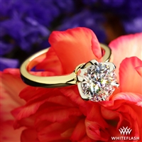 Semi Custom Exquisite Half Round Solitaire Engagement Ring