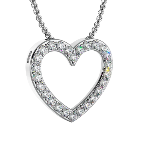 Perfect Diamond Heart Pendant