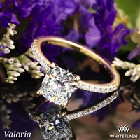 Valoria Petite Pave Diamond Engagement Ring