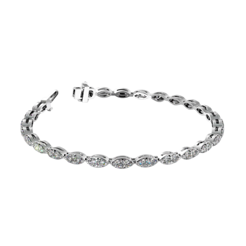 Marquise Elegant Diamond Bracelet