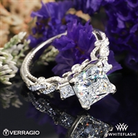 Verragio INS-7074P Beaded Braid Princess 3 Stone Engagement Ring