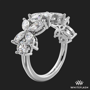 Flowers of Marquise Diamond Anniversary Ring