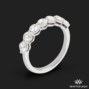 Single Shared Prong 7 Stone Diamond Ring