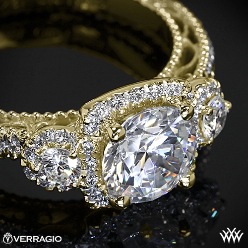 Verragio Triple Halo 3 Stone Engagement Ring | 2202